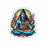 Shiva Hindu God Realistic  Sticker (Peel N' Stick)